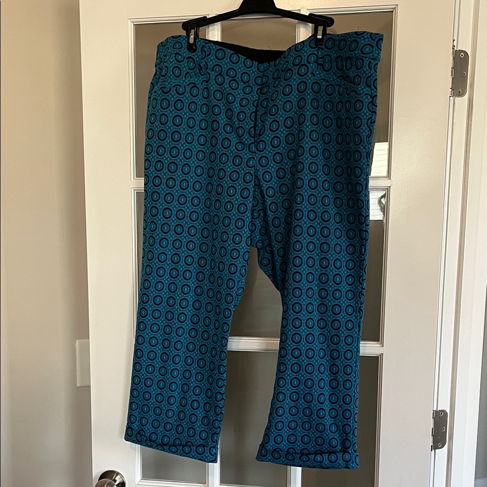 Lane Bryant Women’s  Teal Geometric Pants